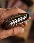 Handmade Real Leather Wallet for Men - Minimalist Design Large Capacity - Slim Case holds Money and Cards for Men & Women (BUCK BROWN)
