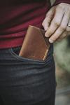 Handmade Real Leather Wallet for Men - Minimalist Design Large Capacity - Slim Case holds Money and Cards for Men & Women (BUCK BROWN)
