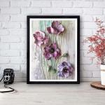 VIGEGU 4 Pack Paint by Numbers kit for Adults Framed Canvas - with Wooden Easel,Paint by Numbers for Kids Ages 8-12,Bottle Flower DIY Acrylic Oil Painting Kits Arts Crafts for Wall Decor 7.8x11.8inch