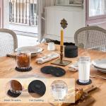 72 PCS Slate Coasters, MAPRIAL 4 Inch Black Slate Coasters Bulk Round Stone Coasters for Laser Engraving Blanks Material Handmade Rustic Rock Drinks Coasters for Home Decor, Engraver, Gifts, Bar