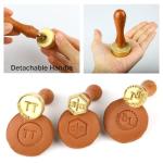 PrudoPex Custom Pottery Stamp for Clay, Personlized Clay Stamp Initial Ceramic Stamp, Custom Soap Stamp in Brass, Personalized Signature Brass Stamp for Pottery