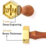 PrudoPex Custom Pottery Stamp for Clay, Personlized Clay Stamp Initial Ceramic Stamp, Custom Soap Stamp in Brass, Personalized Signature Brass Stamp for Pottery