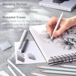Artisto Drawing and Sketching Pencil Art Set (20 Items) - Complete Kit with Graphite Pencils, Charcoal Pencils, Sticks, Blending Stumps, Erasers, and Sharpeners
