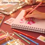 Artisto 9x12" Premium Sketch Book Set, Spiral Bound, Pack of 2, 200 Sheets (100g/m2), Acid-Free Drawing Paper, Ideal for Kids, Teens & Adults.