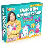 CRAFTSBEE Beginner Sewing Kit for Girls Ages 7+ - 5 DIY Unicorn Felt Stuffed Animals and Plus Pillow Craft, Educational Learn to Sew Unicorn Kit