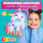 CRAFTSBEE Beginner Sewing Kit for Girls Ages 7+ - 5 DIY Unicorn Felt Stuffed Animals and Plus Pillow Craft, Educational Learn to Sew Unicorn Kit