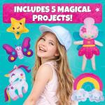 CRAFTSBEE Beginner Sewing Kit for Girls Ages 7+ - 5 DIY Unicorn Felt Stuffed Animals and Plus Pillow Craft, Educational Learn to Sew Unicorn Kit