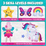 CRAFTSBEE Beginner Sewing Kit for Girls Ages 7+ - 5 DIY Unicorn Felt Stuffed Animals and Plus Pillow Craft, Educational Learn to Sew Unicorn Kit