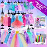 MINIFUN 800+Pcs Fashion Designer Kit for Girls, Sewing Kit with 4 Mannequins, DIY Art & Craft Activity for Kids, Doll Clothes Making Kit, Girl Toys for Age 6 7 8 9 10 11 12+ Year Old Gifts