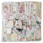 Vintage Flower Scrapbook Supplies Pack - 260 Pieces