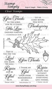 Thanksgiving Give Thanks Religious Stamp Set - 4x6