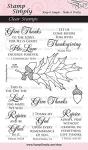 Thanksgiving Give Thanks Religious Stamp Set - 4x6