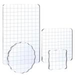Whaline Clear Acrylic Stamp Block Set, 4-Pack