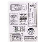 Joyful Home Ticket Background Clear Stamp for Scrapbooking