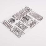 Joyful Home Ticket Background Clear Stamp for Scrapbooking