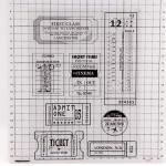 Joyful Home Ticket Background Clear Stamp for Scrapbooking