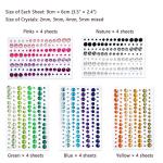 Self-Adhesive Rhinestone Stickers - 2800PCS - Multi-Color Gems