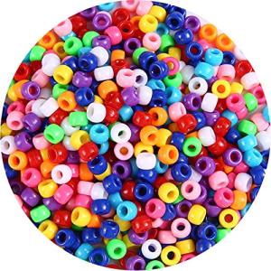 Colorful Pony Beads - Perfect for Crafts & Braids!