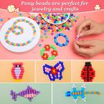 Colorful Pony Beads - Perfect for Crafts & Braids!