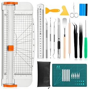 27PCS Craft Weeding Tools Vinyl Kit, 12" Paper Cutter Trimmer