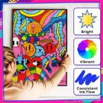 Chalkola 20 Acrylic Paint Pens Dual Tip - Acrylic Markers for Rock Painting, Canvas, Wood, Ceramic, Glass, Fabric, Metal - Permanent & Waterproof Fine tip Acrylic Paint Markers for Kids & Adults