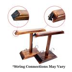 DreamToyz Ring Toss Game, Ring Toss with Shot Ladder, Fun Hook and Ring Game, Handmade Wooden Interactive Game for Home, Party, Him & Her, Brown