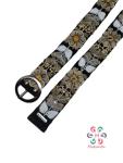 embroidered belt, wool peru belt, handmade embroidery, black strap, grey beige flower, artistic floral ethnic belt, woman gift, XS, S, M, L, XL