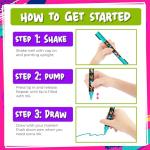 Chalkola 20 Acrylic Paint Pens Dual Tip - Acrylic Markers for Rock Painting, Canvas, Wood, Ceramic, Glass, Fabric, Metal - Permanent & Waterproof Fine tip Acrylic Paint Markers for Kids & Adults