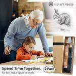 Sketch pencils for drawing and shading - 20pcs art sets with sketching pencils and erasers for all professional artists - dual pack charcoal and graphite pencils