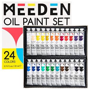 MEEDEN Oil Paint Set, Non-Toxic 24 x 22ml/0.74oz Oil Paints for Canvas Painting