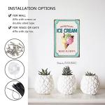 Ice Cream Metal Sign-Homemade Ice Cream Best In Town Kitchen Decorations Candy Store Wall Art Plaque Home Decor Cafe Bar Poster Tin Sign Hanging Plaque 8x12 Inch