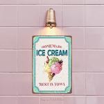 Ice Cream Metal Sign-Homemade Ice Cream Best In Town Kitchen Decorations Candy Store Wall Art Plaque Home Decor Cafe Bar Poster Tin Sign Hanging Plaque 8x12 Inch