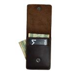 Hide & Drink, Vertical Front Pocket Wallet Handmade from Full Grain Leather (Bourbon Brown)