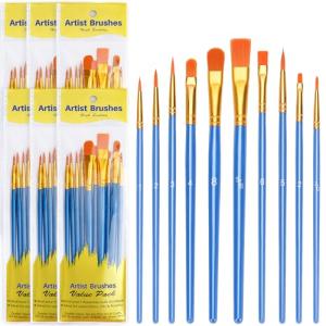 Paint Brushes for Acrylic Painting, Paint Brush Set - 60Pcs, Paint Brushes for Kids, Oil, Watercolor, Perfect Suit of Art Painting, Rock Body Face Nail Art, Best Gift for Kids Adult Drawing