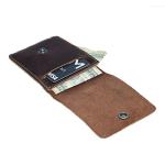 Hide & Drink, Vertical Front Pocket Wallet Handmade from Full Grain Leather (Bourbon Brown)