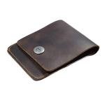 Hide & Drink, Vertical Front Pocket Wallet Handmade from Full Grain Leather (Bourbon Brown)