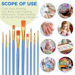 Paint Brushes for Acrylic Painting, Paint Brush Set - 60Pcs, Paint Brushes for Kids, Oil, Watercolor, Perfect Suit of Art Painting, Rock Body Face Nail Art, Best Gift for Kids Adult Drawing