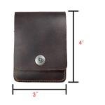 Hide & Drink, Vertical Front Pocket Wallet Handmade from Full Grain Leather (Bourbon Brown)