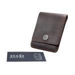 Hide & Drink, Vertical Front Pocket Wallet Handmade from Full Grain Leather (Bourbon Brown)