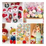 Inscraft 52 Acrylic Yarn Skeins, 1820 Yards 52 Colors, 2 Crochet Hooks, 2 Weaving Needles, 10 Stitch Markers, 1 Bag, for Crocheting & Knitting, Gift Beginners and Adults