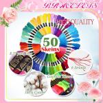 Embroidery Floss Rainbow Color 50 Skeins Per Pack Cross Stitch Threads Friendship Bracelets Floss Crafts Floss