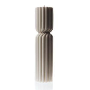 LAWA Spiral Spire Candle - Large Beautiful Handmade Pillar Scented Soy Wax Candle Elegant Bubble Aesthetic Candle Housewarming Gift Home Room Shelf Decor Idea White (Large, White)