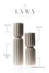 LAWA Spiral Spire Candle - Large Beautiful Handmade Pillar Scented Soy Wax Candle Elegant Bubble Aesthetic Candle Housewarming Gift Home Room Shelf Decor Idea White (Large, White)