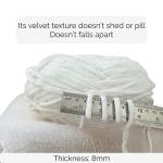 NORCIA Soft Velvet Yarn Chenille Yarn for Crocheting Baby Blanket Yarn for Knitting Amigurumi Yarn Fancy Yarn for Crochet Weaving Craft (Lilac, 1 Skein)