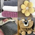 NORCIA Soft Velvet Yarn Chenille Yarn for Crocheting Baby Blanket Yarn for Knitting Amigurumi Yarn Fancy Yarn for Crochet Weaving Craft (Lilac, 1 Skein)