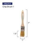 Pro Grade Chip Paint Brushes - 96-Pack - 1" Chip Brushes for Paints, Stains, Varnishes, Glues, & Gesso - Home Improvement - Interior & Exterior Use Light Brown