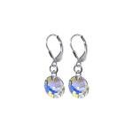 925 Sterling Silver Clear Austrian Crystals Handmade Earrings for Women
