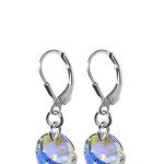 925 Sterling Silver Clear Austrian Crystals Handmade Earrings for Women