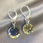 925 Sterling Silver Clear Austrian Crystals Handmade Earrings for Women