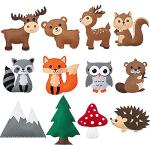 HOTBEST Animal Craft Kit,Felt Woodland Animal Sewing Kits,DIY Sewing Felt Craft Kit,Fun DIY Crafts Educational Sewing Kit for Kids Boys and Girls (Woodland Sewing Kit)